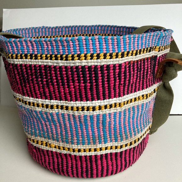 Multi Color Braided Utility Bag - Picture 2 of 7